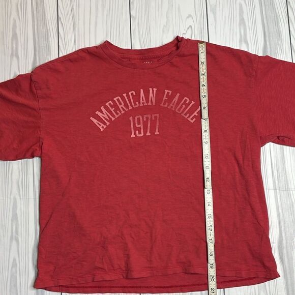 American Eagle 1977 Red Super Soft Boxy Tshirt Medium - Picture 4 of 6
